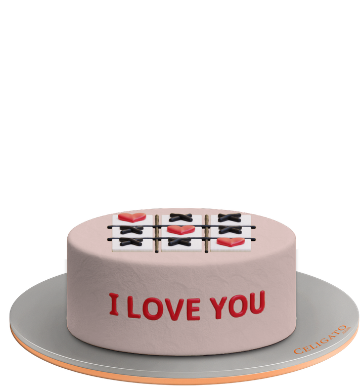 The Love Game cake on transparent background