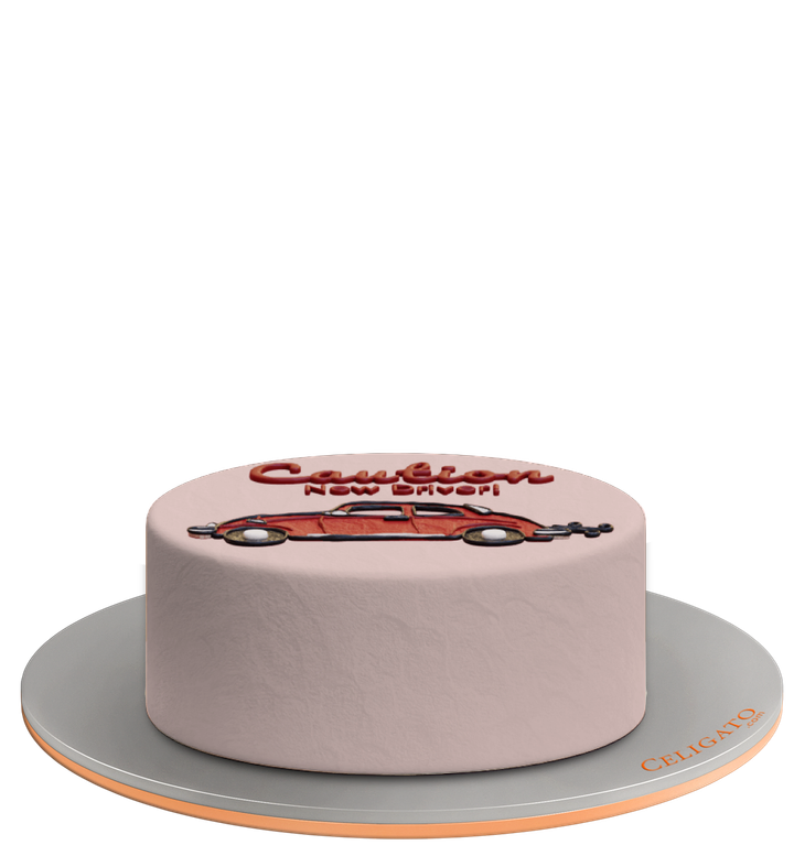 I'm Driving Now cake on transparent background