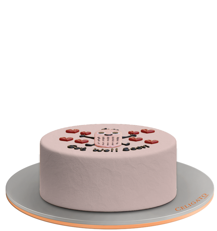 Sweet Hug cake on transparent background