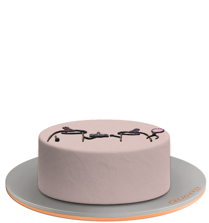Twins Birthday cake on transparent background