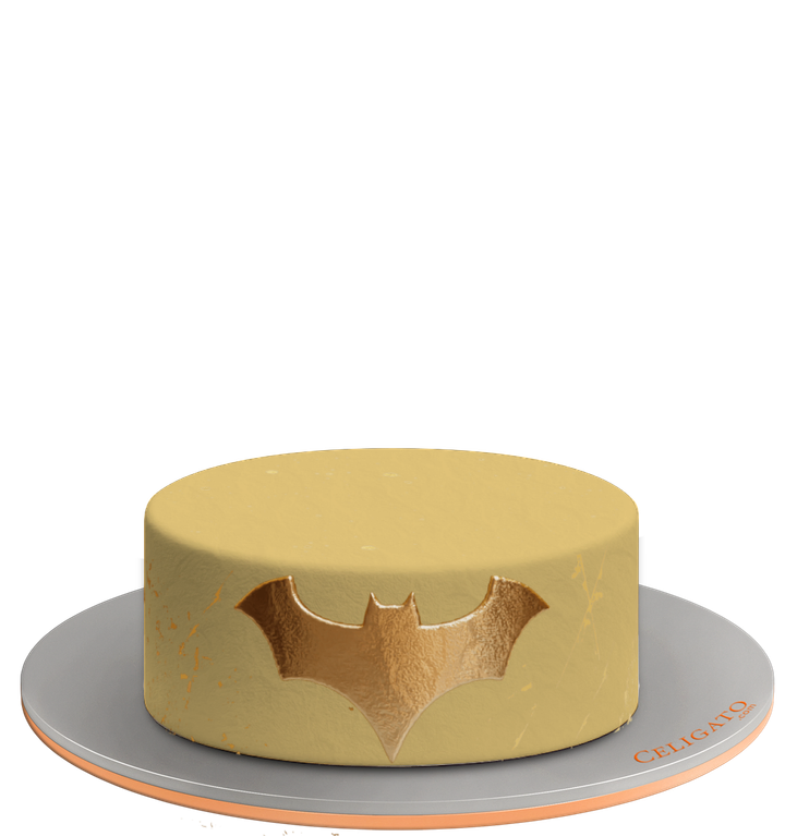 Batman Gold In Cartoon Favorites Mini Standard Cake on transparent background