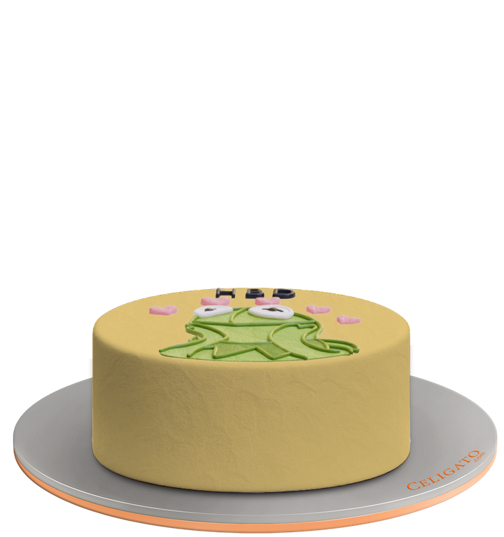 Frog cake on transparent background