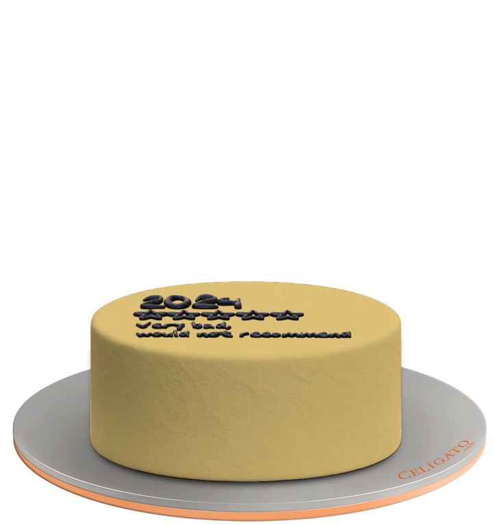 Year Rating cake on transparent background