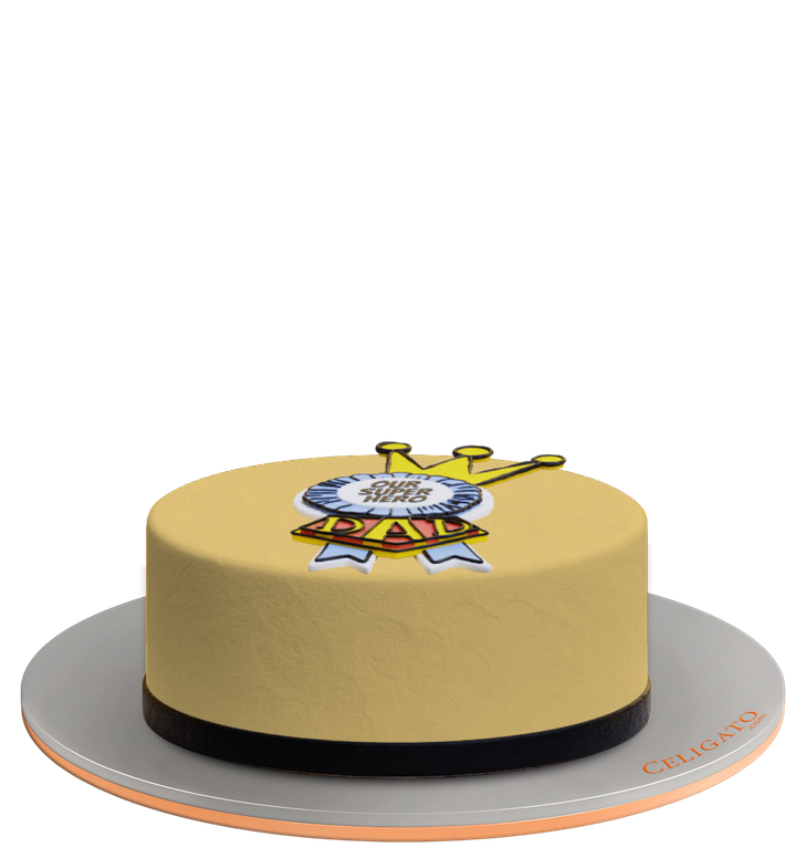 Super Hero cake on transparent background