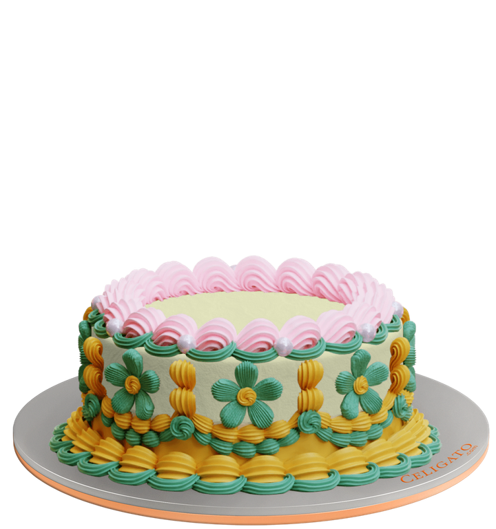 Retro Blossom cake