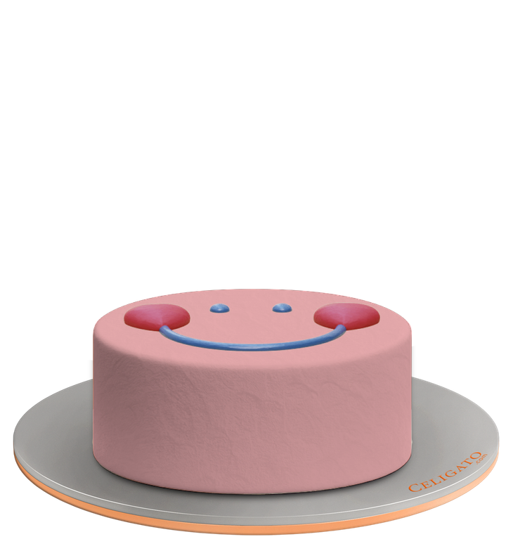 Smile cake on transparent background
