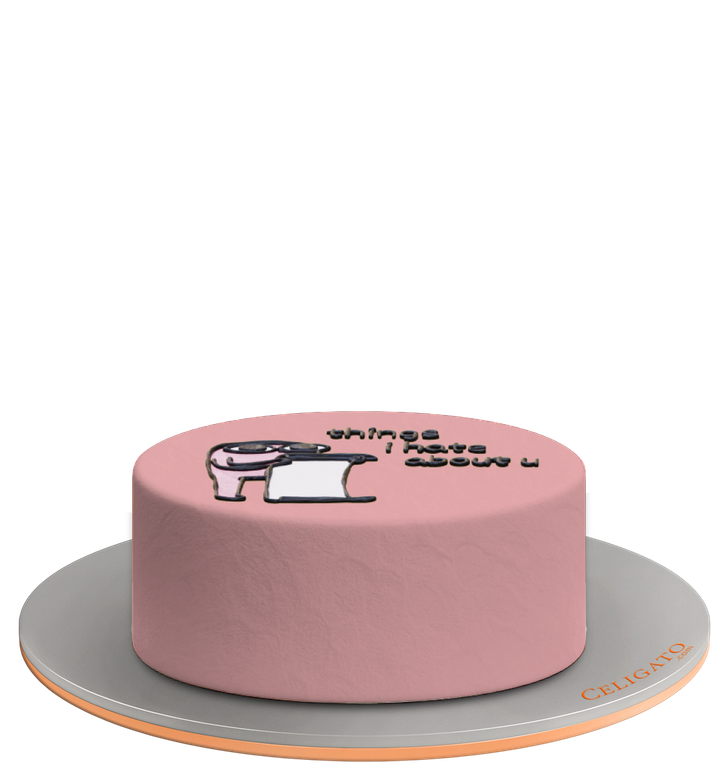 Things I Hate cake on transparent background