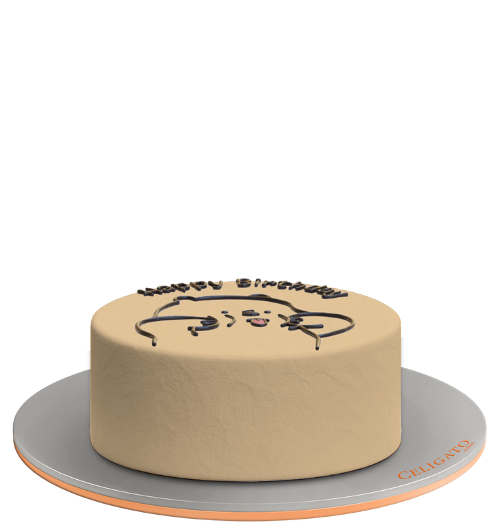 Bear Draw White Kids Cake on transparent background