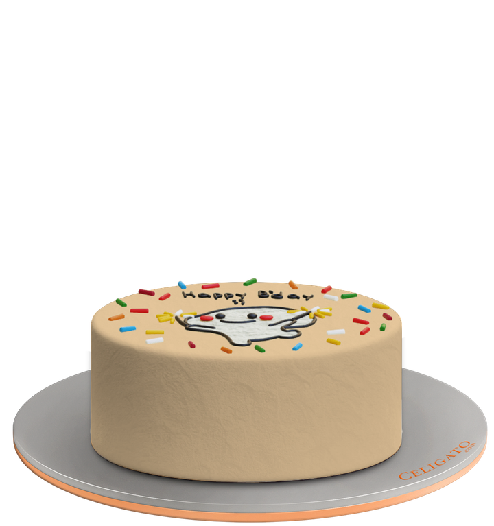 Fireworks cake on transparent background