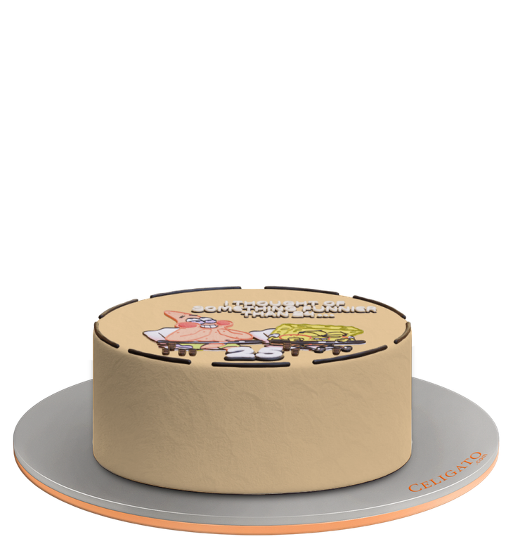 Funnier than 24 cake on transparent background