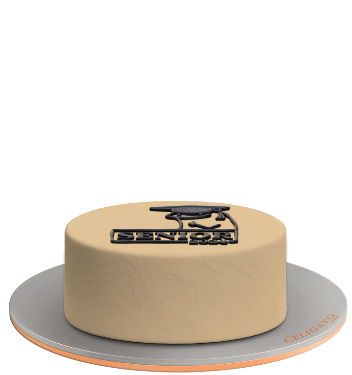 Grad Senior cake on transparent background