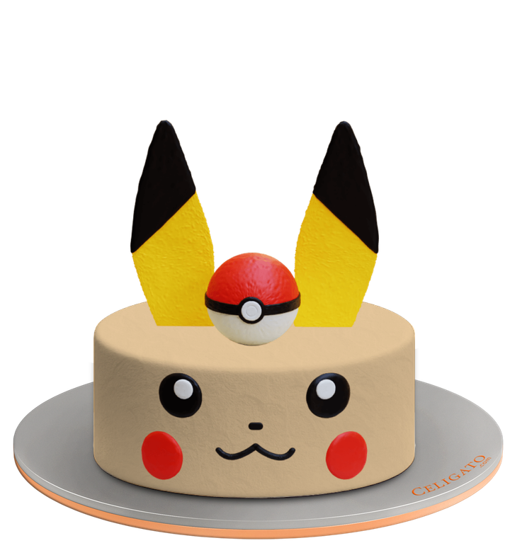 Pokémon cake on transparent background