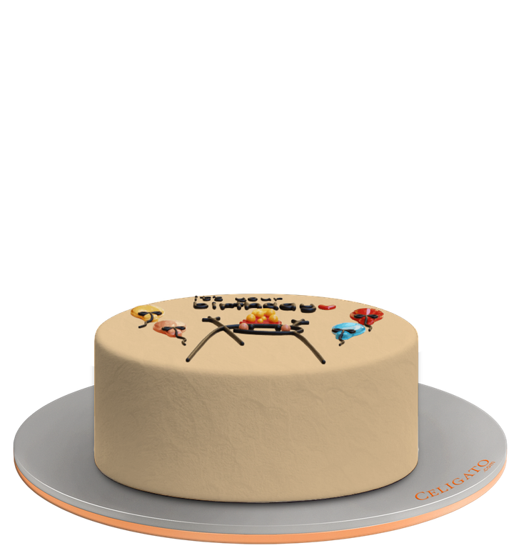 Time To Party cake on transparent background