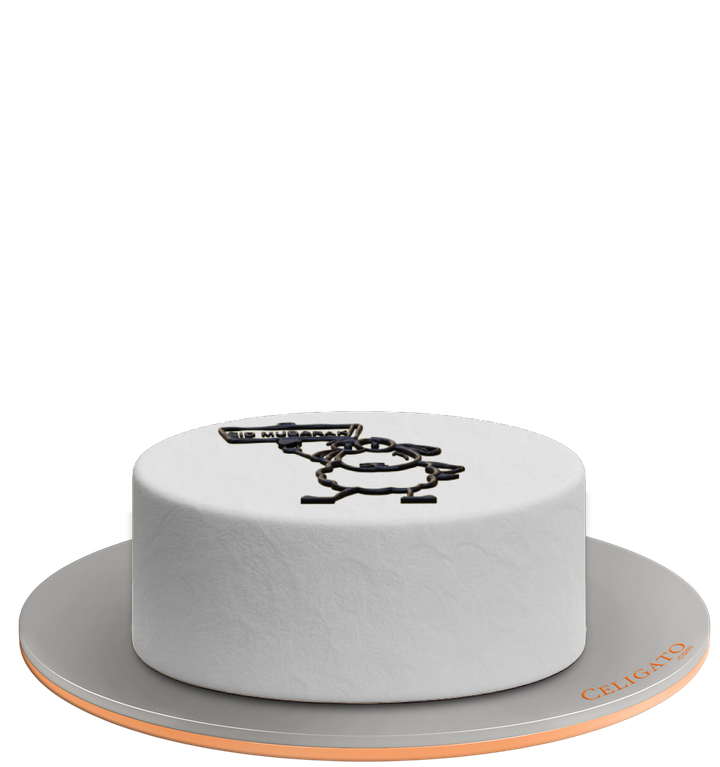 Sheep cake on transparent background