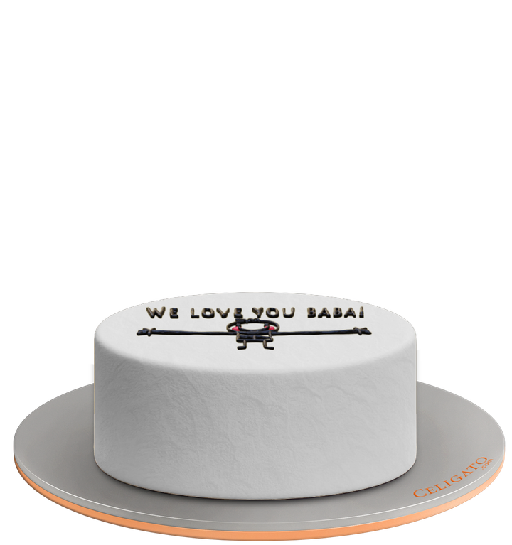 We Love You Best Baba Cake on transparent background