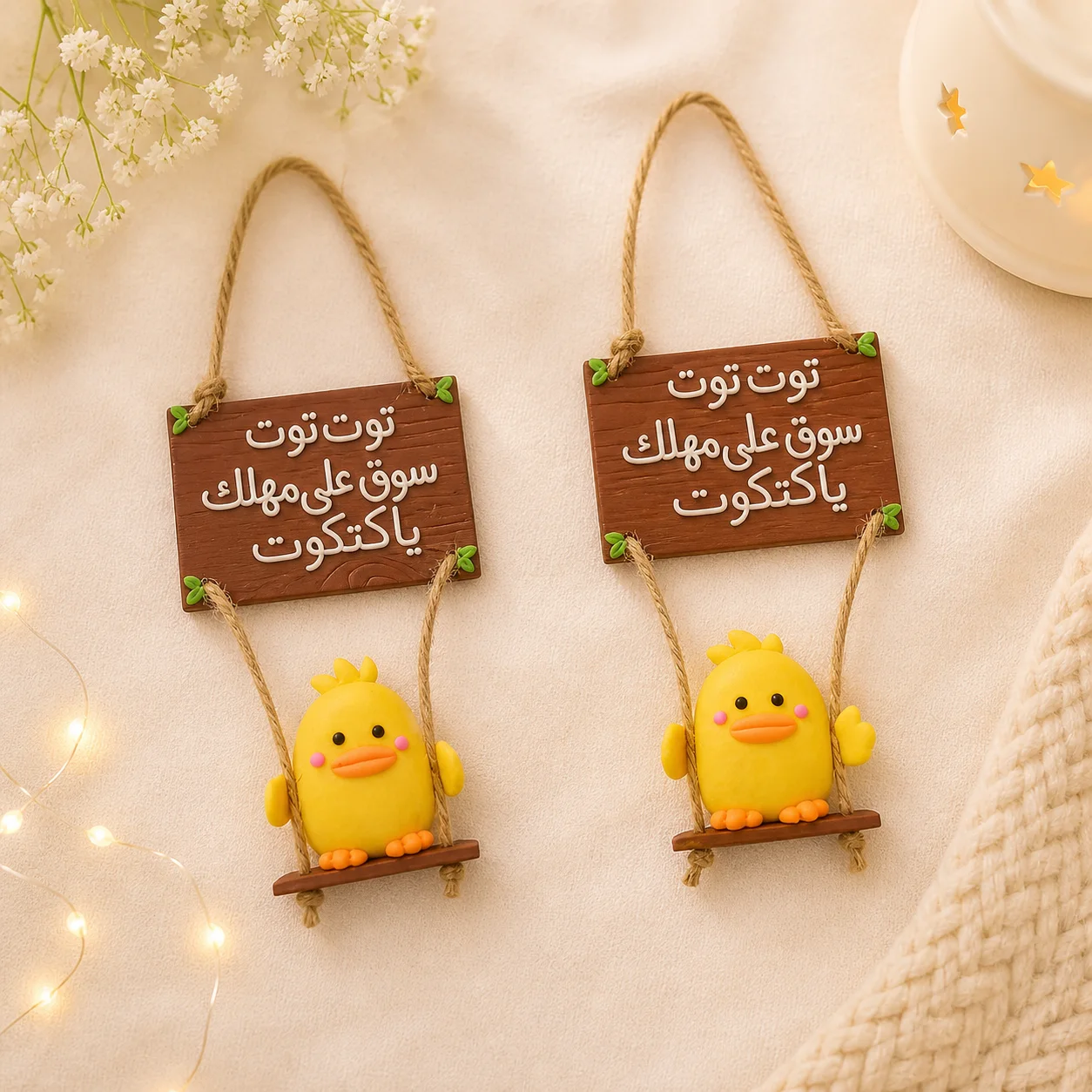 تعليقة الأرجوحة الصفراء - هاند ميد
